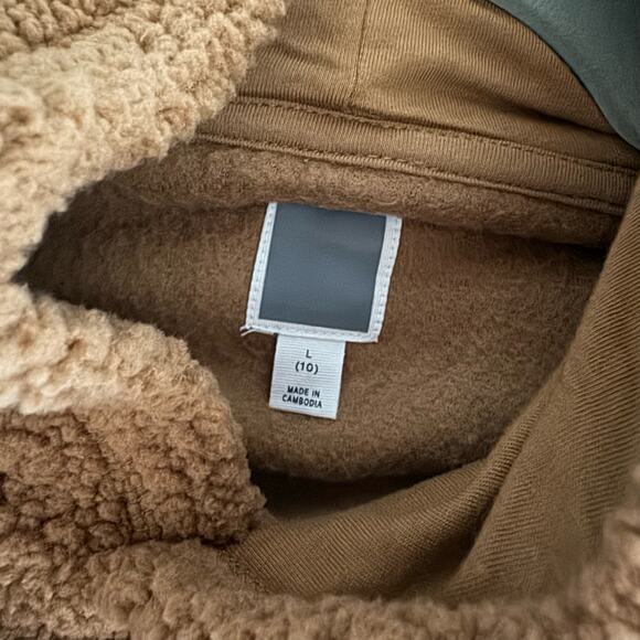 Hooded Sherpa Sweatshirt with Kangaroo Pocket - Picture 5 of 5